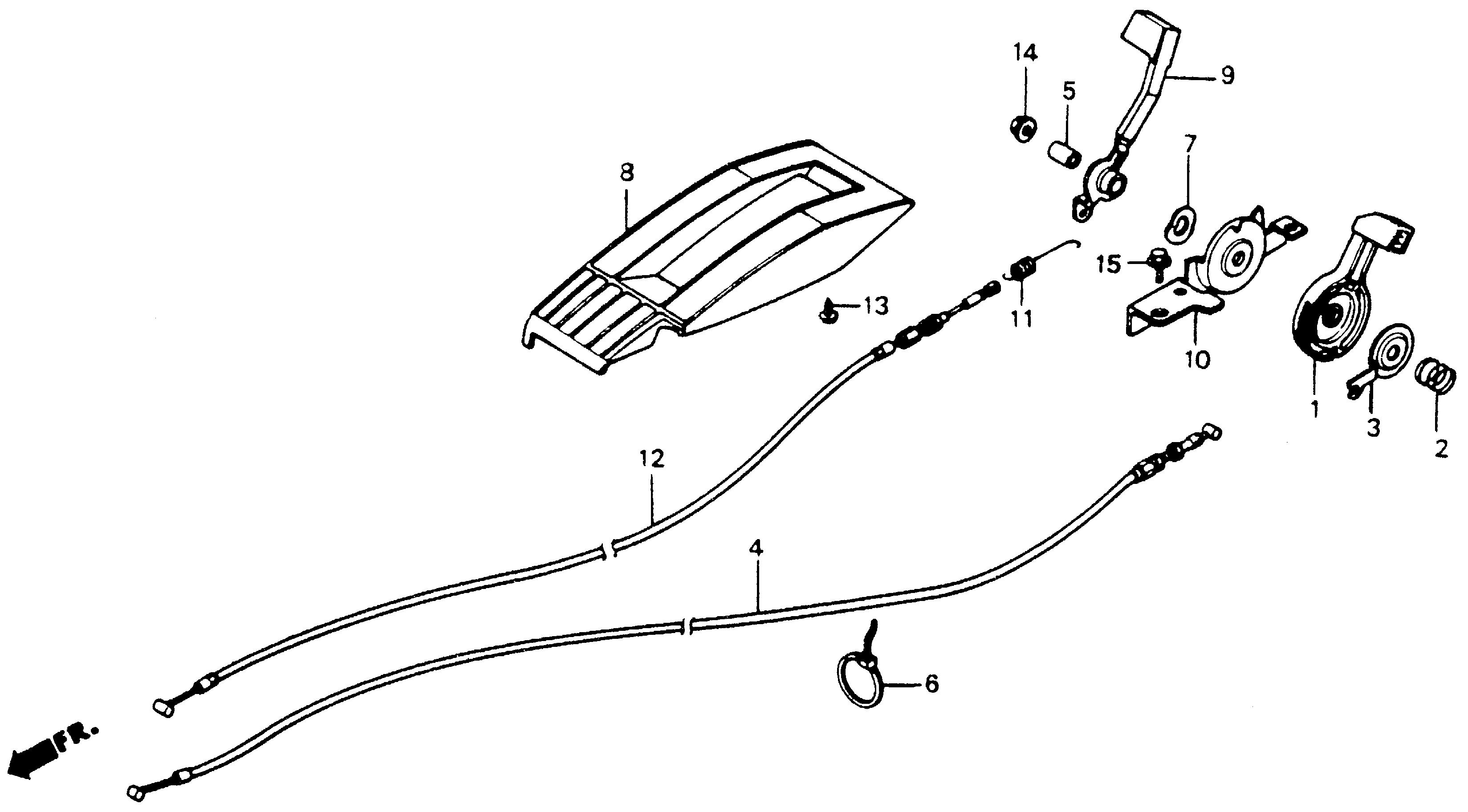 Parts for Lawn Mowers HR HR214 HR214 SXA 1 HR214 6000001 9999999 THROTTLE LEVER 2 Stark Street Lawn Garden Portland